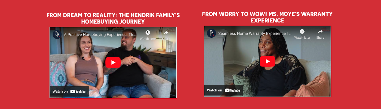 Highlight reel of a home builders website