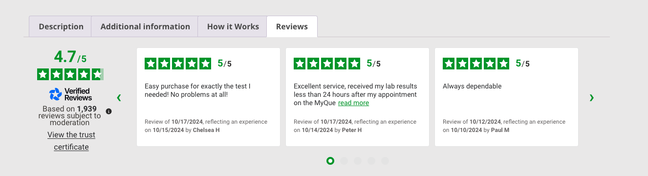 Reviews on your product page