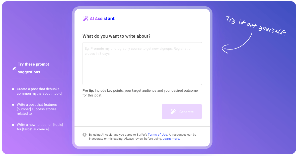 Best AI writing tool Buffer