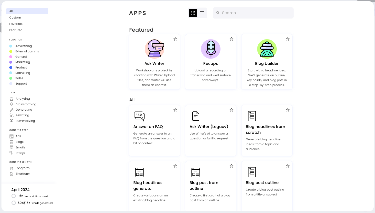 Best AI writing tool Writer