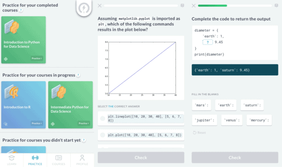 DataCamp Practice Mode