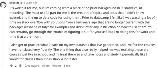 DataCamp's Review on DC Courses