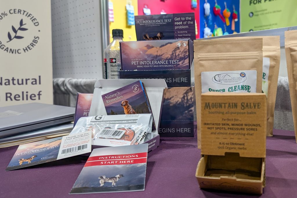 A testing kit unpackaged for pet interolances