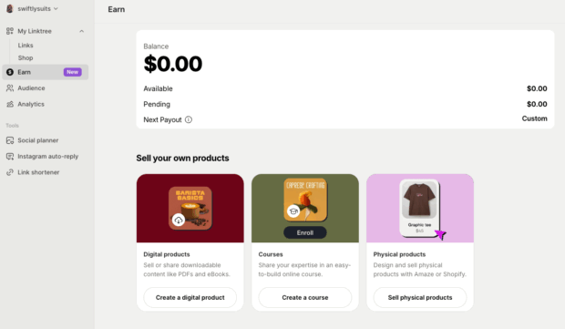 Earn by selling your own products