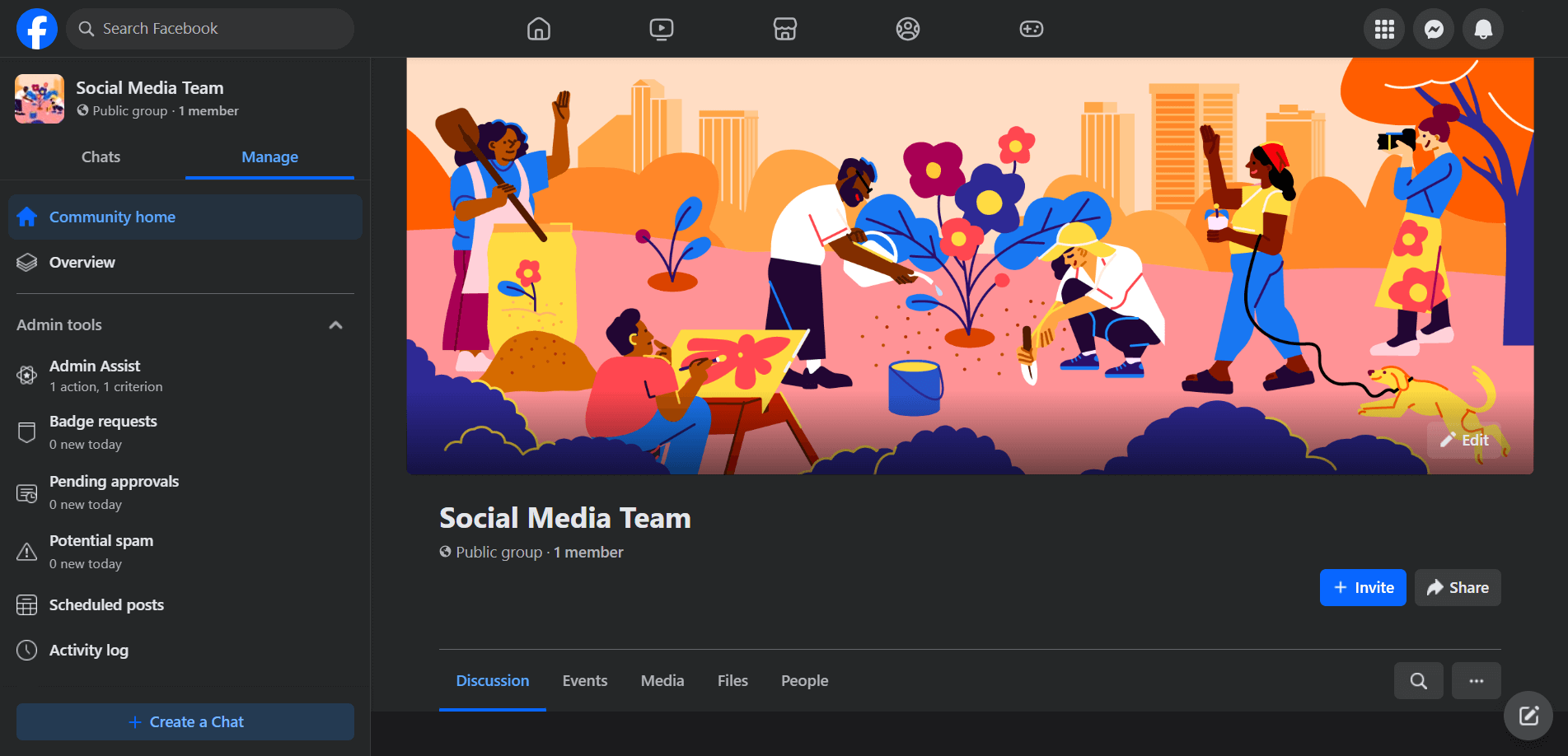 Facebook public group post composer showing a public post option for wider reach