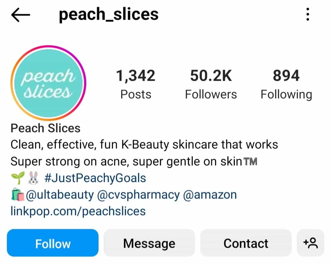 peach slices instagram bio