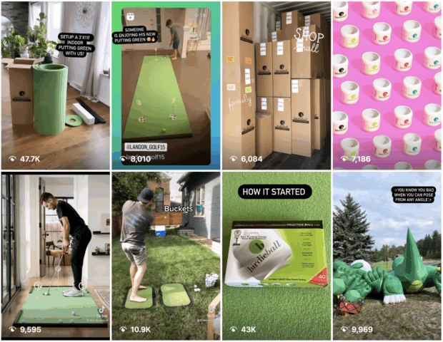 Birdieball indoor putting green photos
