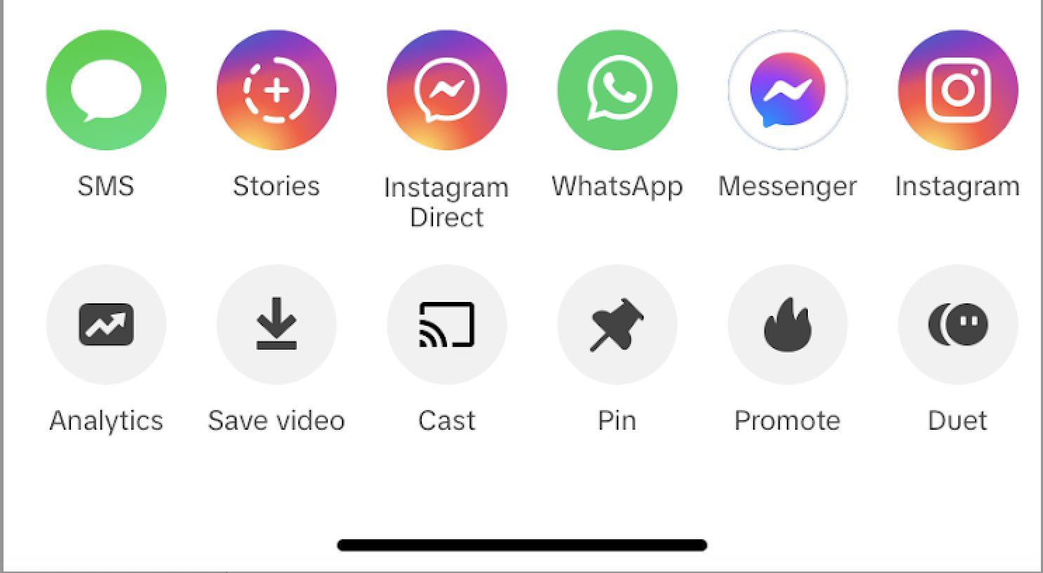 The More options screen on TikTok, showing the Promote button