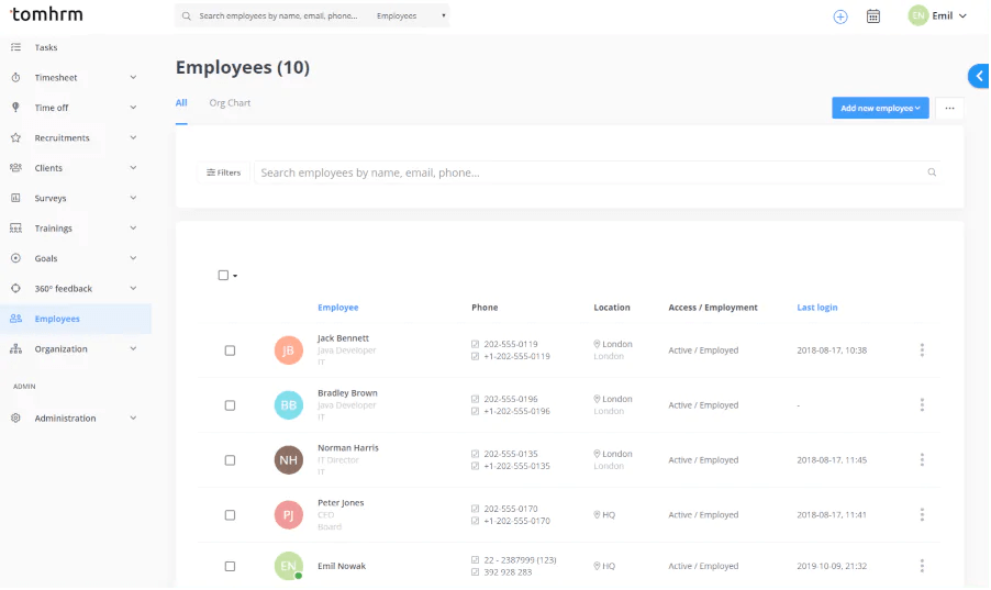 tomHRM - all-in-one HR software