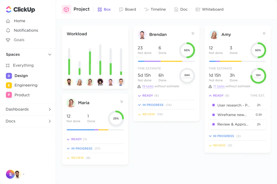 ClickUp - best small business tool for project management